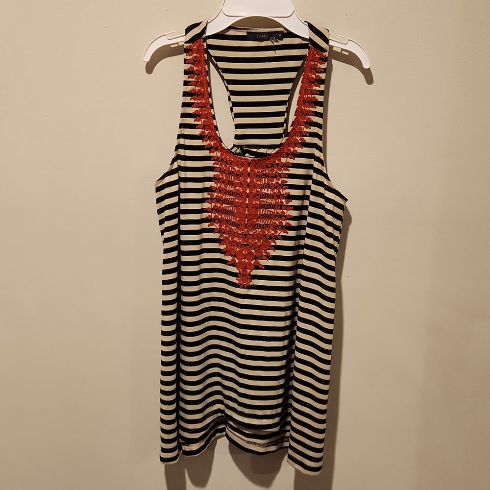 ❤️ THML EMBROIDERED BOHO TANK TOP, MEDIUM